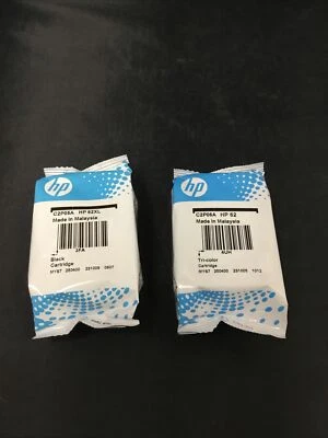 Genuine HP 62 XL BLACK & 62 Standard Tri-Color Ink 2 PACK (Expires 08-2026) - Image 1 of 3