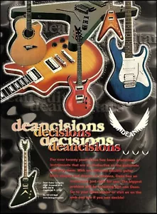 1995 Dean Guitar Company advertisement 8 x 11 ad print - Imagen 1 de 3