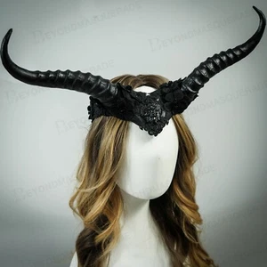 Cuernos Diadema Carneros Bestia Ciervo Cuernos Torcidos Halloween Cabeza Cosplay - Imagen 1 de 1