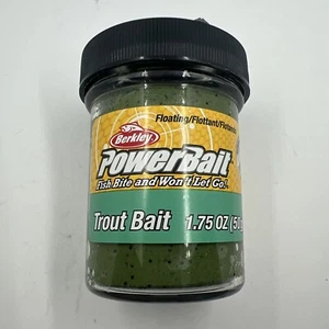 Berkley Powerbait Trout Fishing Dough Bait 1.75 Oz Jar Green Pumpkin D3 - Picture 1 of 4