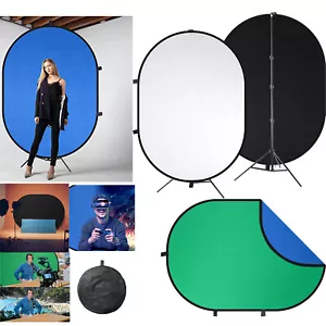 Collapsible Background Panel Video Screen Backdrop Conferencing Photo Studio - Picture 1 of 16