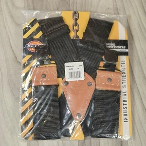 Dickies Men's Industrial Strength Ballistic Nylon Clip Work Suspenders Black 1S - Picture 1 of 6