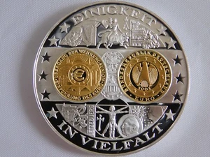 MEDAILLE 1200 JAHRE DEUTSCHE MÜNZGESCHICHTE SILBER 999-ER UM 2008 - Picture 1 of 2