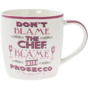 New In Box "Don't Blame The Chef Blame The Prosecco" Mug Gift Tableware Display - Picture 1 of 1