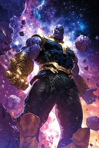 THANOS IN SPACE Fine Art Print 13x19 Limited to 1/30 Infinity Gauntlet End Game - Picture 1 of 1