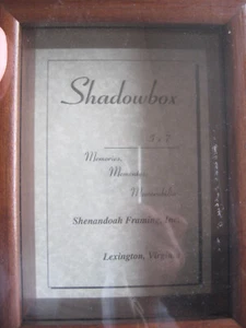 SHADOW BOX BROWN WOOD Hangable 6" x 8" by SHENANDOAH FRAMING - Picture 1 of 5
