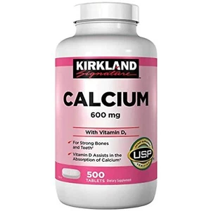 Kirkland Signature, Calcium 600 mg + D3 500 Count (Pack of 2) - Picture 1 of 2
