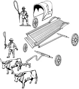 Hut British Colonial OX Wagon - Maßstab 1/72 Kit - 8286 - 1 Anguss - Bild 1 von 3
