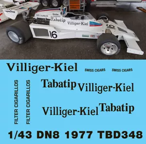 1/43 Decals ad Acqua per SHADOW DN8 1977 Formula 1 TB DECAL TBD348 - Imagen 1 de 3