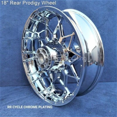 Rueda trasera Harley cromada 18" Prodigy 09-23 Road Glide Touring venta directa Foto 1 de 4