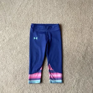 UNDER ARMOUR INFANT GIRLS 18 MONTH ACTIVEWEAR LEGGINGS/ PANTS, MOSTLY BLUE - Picture 1 of 3