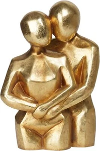 Hugging Couple Sculptures Home Décor - Modern Gold Decor Lovers Statues - Picture 1 of 9
