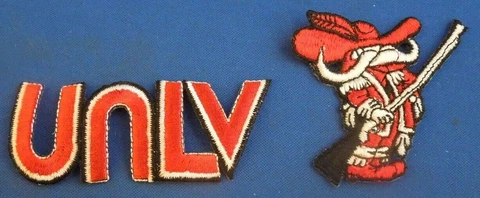 Lot of 2 UNLV Rebels University Nevada Las Vegas Mascot Iron On Patches #4 Cover