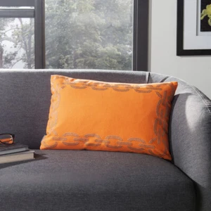 SAFAVIEH Sibine Pillow Set of 2 | Orange | - Picture 1 of 7