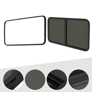RV Window 24"WX20"H Horizontal Privacy Sliding Window w/ Mounting Trim Ring Set - Bild 1 von 18