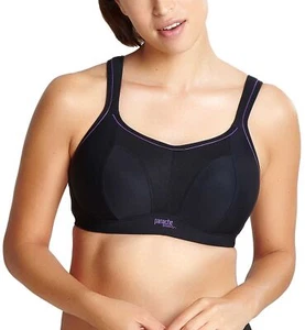 Panache Boundless Non-Wire Sports Bra (7341)- Black, Charcoal Marl & Khaki/Black - Picture 1 of 22