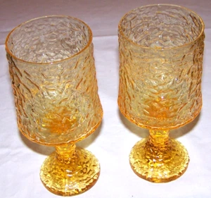2 Lovely Lenox Impromptu Textured 7in Gold Stemmed Crystal Goblets - Picture 1 of 1
