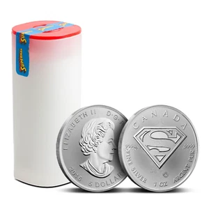 2016 Canada 1oz 9999 Silver DC COMICS Superman Commemorative Sealed Roll of 25! - Picture 1 of 3