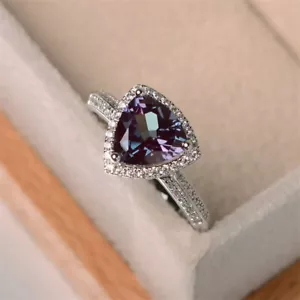 Elegant Party 925 Silver Plated Ring Cubic Zircon Engagement Women Gifts Sz 6-10 - Picture 1 of 6
