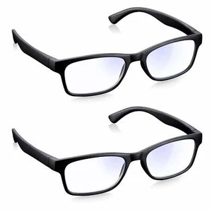 2 Pack Blue Light Blocking Glasses for Computer & Screen Women & Men 0.0 to +3.5 - Picture 1 of 56