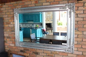 Decorative silver mirror with Bevelled glass. - Picture 1 of 6