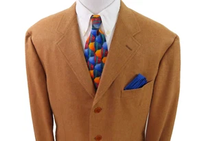 Zanella Mens Pure Wool Solid Orange Italian Blazer Jacket Sport Coat 44 R EUC - Picture 1 of 12