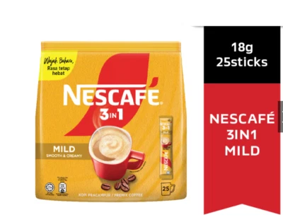 Nescafe 3in 1 Blend & Brew Mild Instant Coffee 25 sticks x 2 packs - Image 1 of 3