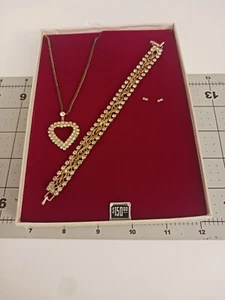 UNO DEI PRIMI set di gioielli con diamanti realizzati dall'uomo di Royal Gems nuovo con scatola collo, polso, orecchie - Foto 1 di 8