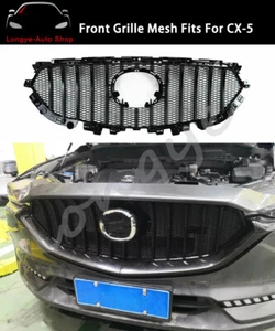 ABS Black Front Grille Mesh Grill Vent Trim Bar Fit for Mazda CX-5 CX5 2017-2021 - Picture 1 of 5
