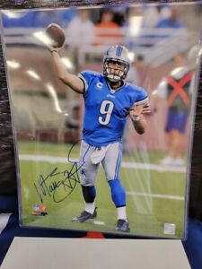 Matthew Stafford Signed Lions 16x20 Photo Rams Super Bowl Upper Deck Hologram