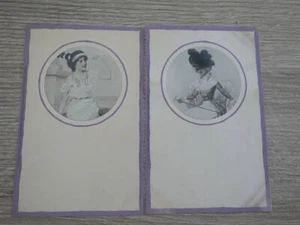 2x CPA POSTCARD illustrateur Circa.1900 Meissner & Buch Leipzig Serie 1168 LADY - Picture 1 of 2