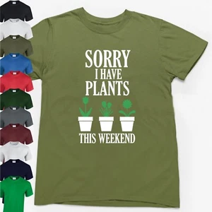 CAMISETA TENGO PLANTAS ESTE FIN DE SEMANA > Divertida Novedad Hombre Regalo Jardinero Hobby Top - Imagen 1 de 24