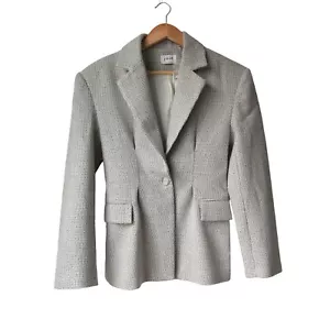 Joie Womens Briar Knit Blazer Size 0 Oversized Winter White Gray Heavyweight - Picture 1 of 15