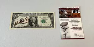Willie Pep "Former American Boxer" Autographed Signed $1 Bill JSA COA #A11795 - Picture 1 of 7