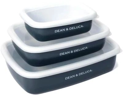 DEAN & DELUCA Enamel Container Set of 3 Container Marinating Oven Cooking F/S - Image 1 of 4