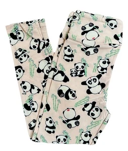 S/M Lularoe Kids Leggings Baby Panda Bamboo on Pink Size 2-6 NWT 051969 - Picture 1 of 3