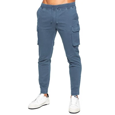 Enzo Cargo Trousers Mens Lightweight Casual Cotton Stretch Work Pants S-2XL - Image 1 of 4