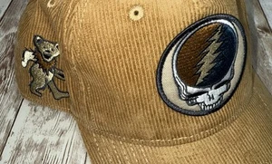 New 2025 GRATEFUL DEAD Steal Your Face Corduroy Embroidered Hat Snap Back Bear - Picture 1 of 8