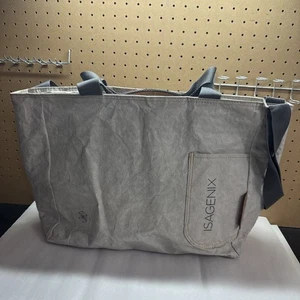 Out Of The Woods Isagenix Borsa Shopper Isolata Alimenti Grande Grigio/Marrone - Foto 1 di 12