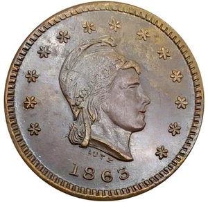 (1863) Toledo OH-860-A-1b (R-6) C P Curtis Bürgerkrieg Medaille  - Bild 1 von 2