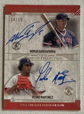 Pedro MARTINEZ GARCIAPARRA 2015 Topps Museum Collection Dual Archival AUTO 14/15 - Image 1 of 2