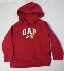 Gap Disney Mickey Mouse Hoodie Top Sweatshirt Relaxed Logo Hood Shirt Sz 4 - Picture 1 of 16