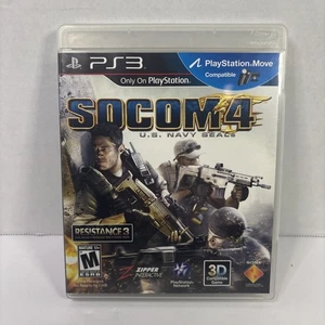 SOCOM 4 U.S. Navy SEALs PS3 Sony PlayStation 3 2011 Completo CIB con Manual - Imagen 1 de 3