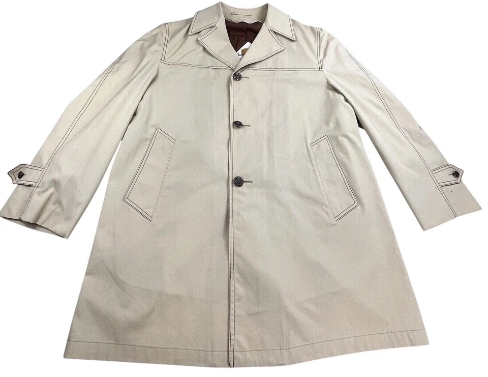 Abrigo de lluvia vintage Jack Nicklaus para hombre 42R tostado repelente de zepel de golf chaqueta de trinchera Foto 1 de 4