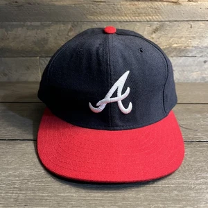 Vintage Atlanta Braves New Era Pro Model Diamond Collection Wool Fitted Hat 7 - Picture 1 of 9
