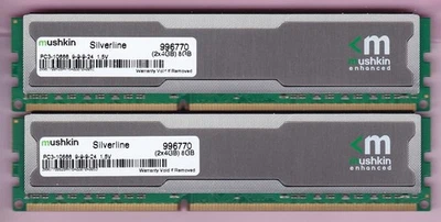 8GB 2x4GB Mushkin Silverline 996770 DDR3-1333 PC3-10666 RAM MEMORY KIT 240-Pin - Image 1 of 2