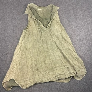 Anthropologie Holding Horses Green Sleeveless Tunic Top Women’s Size L Boho - Picture 1 of 9