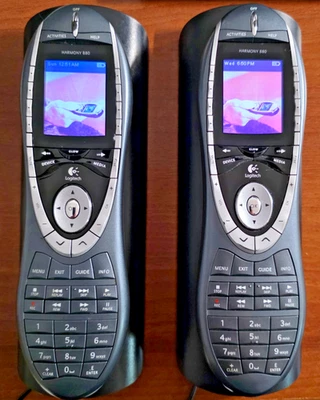 Logitech Harmony 880 Universal Remote -- 2 Units -- All parts + extra battery - Image 1 of 4