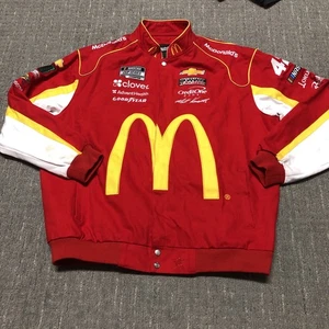 NASCAR McDonald’s JH Design Racing Jacket Men 2XL Embroidered Red Matt Kenseth - Picture 1 of 15