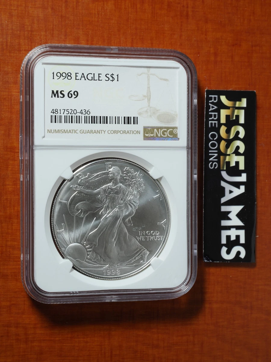 American Eagle MS 69 Graded 1998 Silver Bullion Coins for sale | eBay